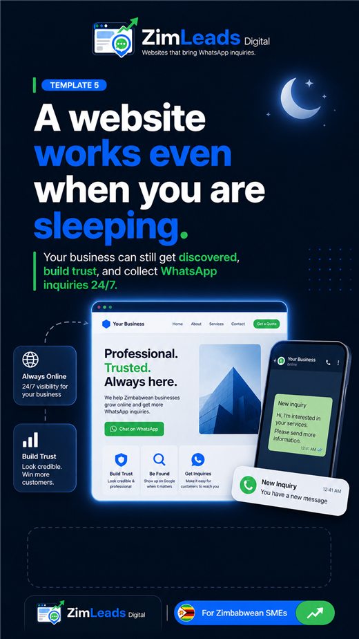 A website works even when you are sleeping
